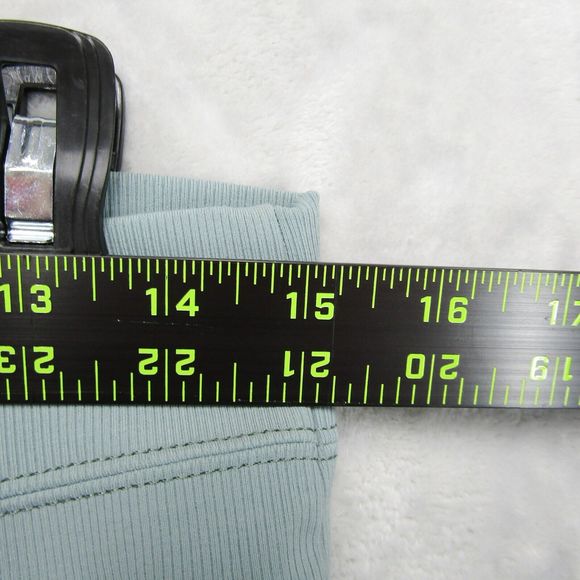 ATHLETA Crop Pants Womens 14 Nolita Slim Tapered Printed Minimalistic Grey Green - Picture 12 of 16